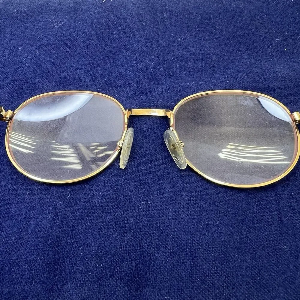 Vtg 80S Christian Dior Frames Only Austria 2778 Gold W Marbled Decor 51-19-135